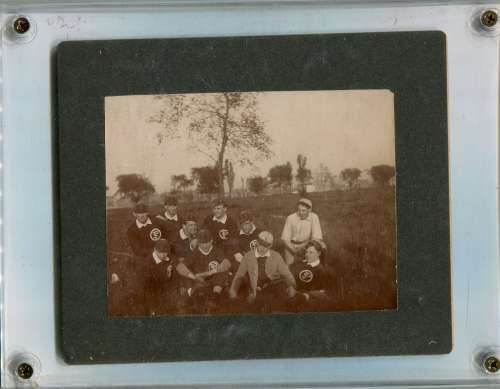 S P or P S Base Ball Team in Black Uniforms
